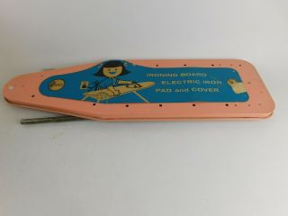 Vintage Nassau Metal 26 " Long 21 " Tall Toy Folding Pink Ironing Board Vgc