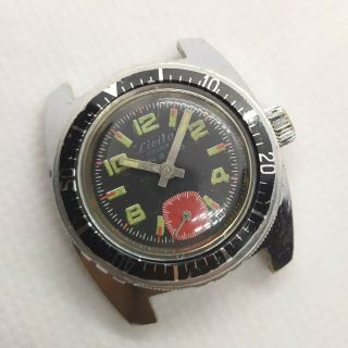 Licita Watch Diver Unisex Prima Ancre 15 Rubis Waterproof Vintage Wristwatch