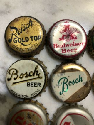 Vintage Beer Bottle Caps - Reisch,  Bosch,  Old Style,  Stag,  & More (11) 2