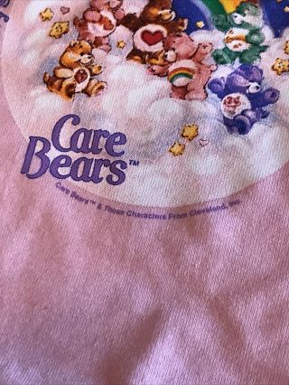Vintage 90s Care Bears Deadstock Pink T - Shirt Juniors Size L Girls