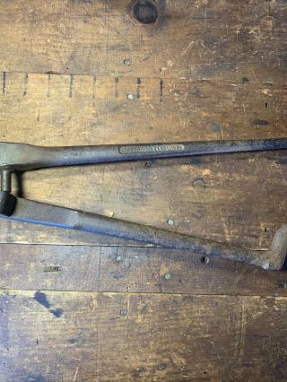 Vintage ACME STEEL CO Chicago Ill USA Strapping/Banding Strap CUTTING TOOL 3