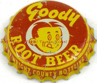 1950s Minnesota Cokato Wright County Bottling Goody Root Beer Soda Cork Crown