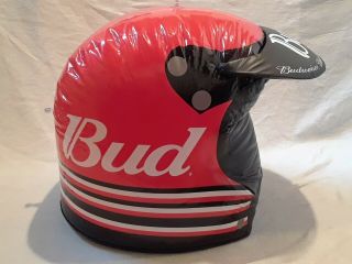 Budweiser Inflatable Blow Up Motorcycle Car Race Helmet Man Cave Bar Garage Pub