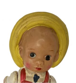 Pig Chaser Farmer Farm Boy Celluloid Doll Part Of Tin Wind Up Vintage Japan Toy