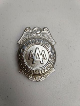 Vintage Grammes Aaa School Safety Patrol Badge Pin Patrolman