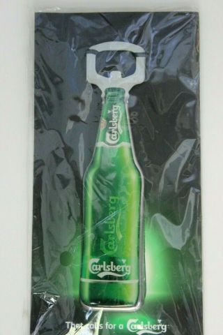 Carlsberg Beer Bottle Opener & Look 5.  5 " Long Metal