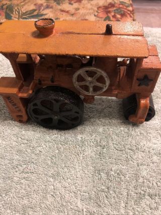 Vintage Huber Cast Iron Steam Roller Toy
