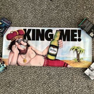 Vintage 1970s - 80s Schoenling Brewery Little Kings Cream Ale “king Me” Poster