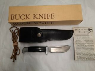 Buck Knife 103 Skinner Fixed Blade Snap Over Leather Sheath