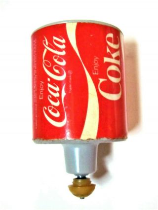 Vtg Mattel 1970 Canned Wizzzer Coca - Cola Coke Spinning Top w/ Trick Booklet Can 2