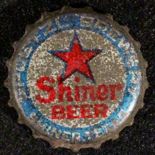 Shiner Beer Light Blue Cork Lined Beer Bottle Cap Spoetzl Texas Crown Tx Vintage