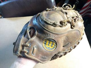 Vintage Wilson A2403 Catcher Mitt Glove Baseball 32 " Rht Pro - Toe A2000 Usa