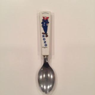 Vintage BOZO THE CLOWN CHILD ' S FORK and SPOON Set 2