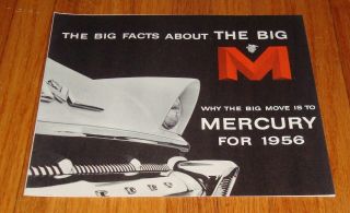 1956 Mercury Big Facts Sales Brochure Montclair Monterey Custom