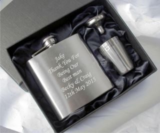 Engraved Hip Flask Christmas Gift,  Wedding Gift Father Of The Bride,  Groom Gifts