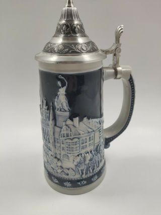 Authentic German Munchen Beer Stein Pewter Lid Collectible Made In Germany