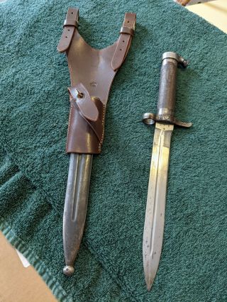 1896 Swedish Mauser Bayonet Carl Gustaf With Scabbard And Frog