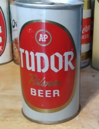 A & P Tudor Beer Can.  S/s,  B/o.  Va Tax Stamp.  Cumberland Brewing Cumberland Md