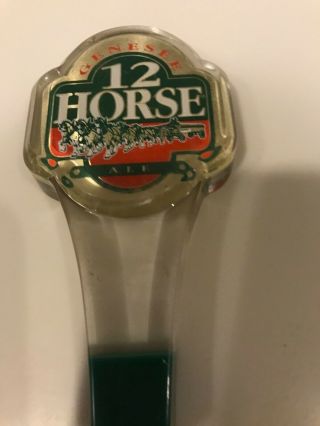 Genesee Acrylic 12 Horse Ale Bar Tap Handle Pull Beer