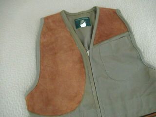 GENTLY Vintage USA Made ORVIS Shooting Hunting Vest w/ Right Side Suede Pad 2