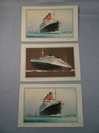 3 1937 Log Abstracts Of Cunard White Star Rms Aquitania Mv Georgic Ship B