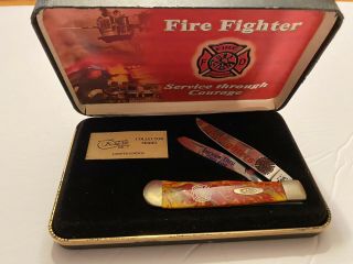 Case Xx Firefighter Trapper Knife 63 Fire In The Box Corelon Stainless