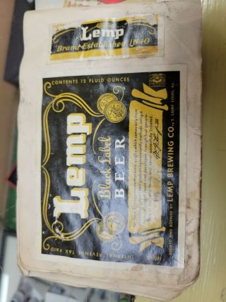 Vintage Lemp Black Label Beer Label