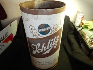 Collectible Schlitz beer can trash can Milwaukee WI vintage 3