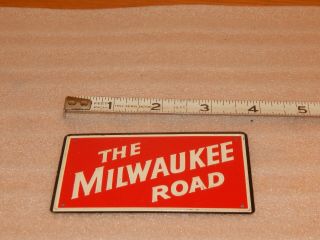 Vintage 1950’s Post Cereal Railroad Train Metal Tin Sign The Milwaukee Road