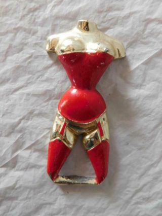 Vintage Old Risqué Sexy Lady Body Bottle Opener Bar Man Cave Collectible Barware