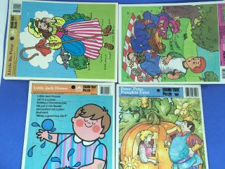 4 Vintage Frame Tray Puzzles From 1970 - 1986 My Pet Monster 26