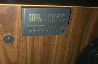 Jbl L100s Vintage Speaker System Woofer Pair 2214h Need Refoamed.  An
