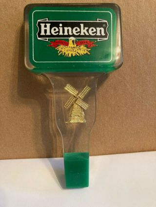 Vintage Heineken Windmill Small Acrylic Beer Tap Handle
