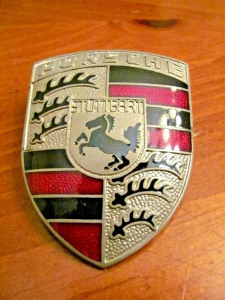 Vtg Porsche 957 (o8 - 10) Hood Emblem Crest Badge Engine Lid Logo Shield