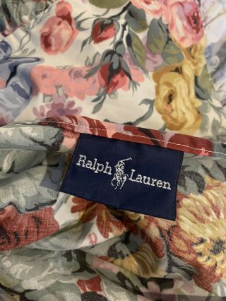 Set Of 2 Vintage Ralph Lauren ALLISON Floral Ruffled Pillow Shams Standard NWOT 3