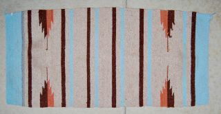 Vintage Hand Woven Rug Saddle Blanket Pad 58 X 26 Navajo? Pattern