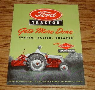 1948 - 1952 Ford Tractor W Dearborn Farm Equipment Sales Brochure 48 49 50 51 52