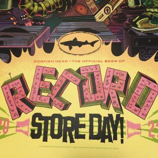 2021 RECORD STORE DAY poster DOGFISH HEAD BEER RSD 2