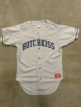 Vintage 80s Rawlings Hotchkiss Baseball Jersey Size 42