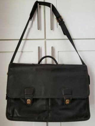 Coach Laptop Bag Briefcase Messenger Leather Men 