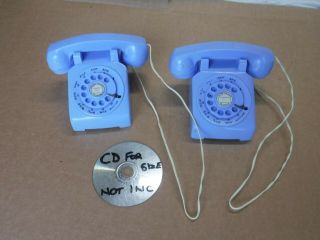 2 Vintage Play Craft Dial Phones.  Battery Operated Delivery.