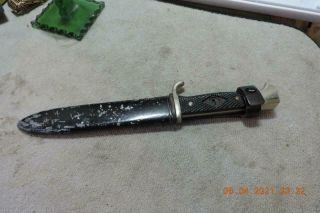 Vintage German Boy Scout Youth Knife Boot Dagger Alamo Solingen Germany Scarrard