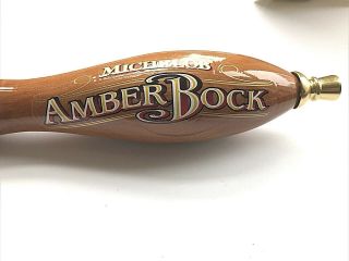 Vtg Michelob Amber Bock Beer Long Wooden Tap Handle Knob Pull 12 "