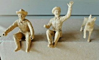 Vintage Ideal Roy Rogers,  Pat Brady And Bullet Figures From Chuck Wagon Set