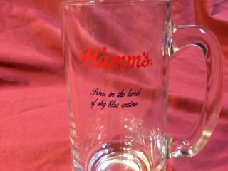 Hamm’s Heavy Glass Beer Mug.  “born In The Land Of Sky Blue Waters”