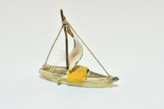 Vintage Metal toy Sail Boat cast iron Minatare 3