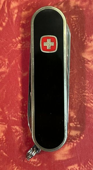 Wenger Swiss Army Knife Tuxedo Black Sterling Silver.  925 Pocket Knife