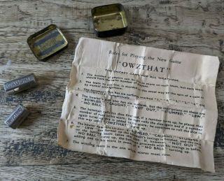 Owzthat Vintage Cricket Metal Dice Game In Tin With Instructions Rules