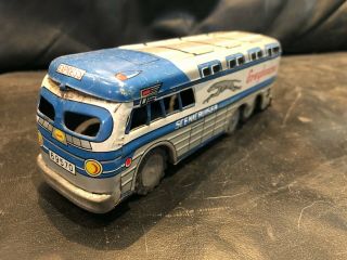 Rare Scenicruiser Japan Greyhound Bus Tin Toy,  Vintage,  Friction