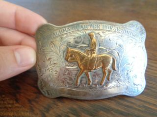 1968 Sterling Silver Petaluma,  Ca Quarter Horse Show Belt Buckle (diablo Mfg. )